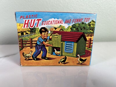 Vintage Plastic Hut Farm Educational and Funny Toy Build a Mini Hut NEW & SEALED