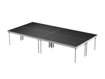 GLOBAL TRUSS Outdoor Eventbühne 4x2m mit Steckfüßen 80cm und Podestklammern