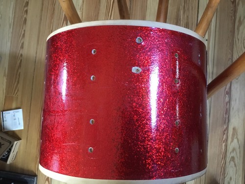 Ludwig Red Sparkle 14” Drum Shell