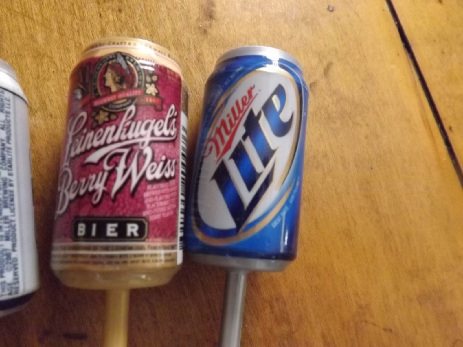 SET OF 3 BEER CAN BOBBERS MILLER LITE, HIGH LIFE LIGHT, AND LEINENKUGEL'S BERRY