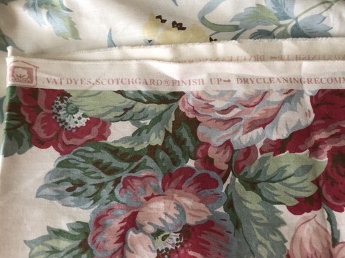 F Schumacher WAVERLY 100% Cotton Chintz Fabric PEACE ROSES Collection 3 YARDS