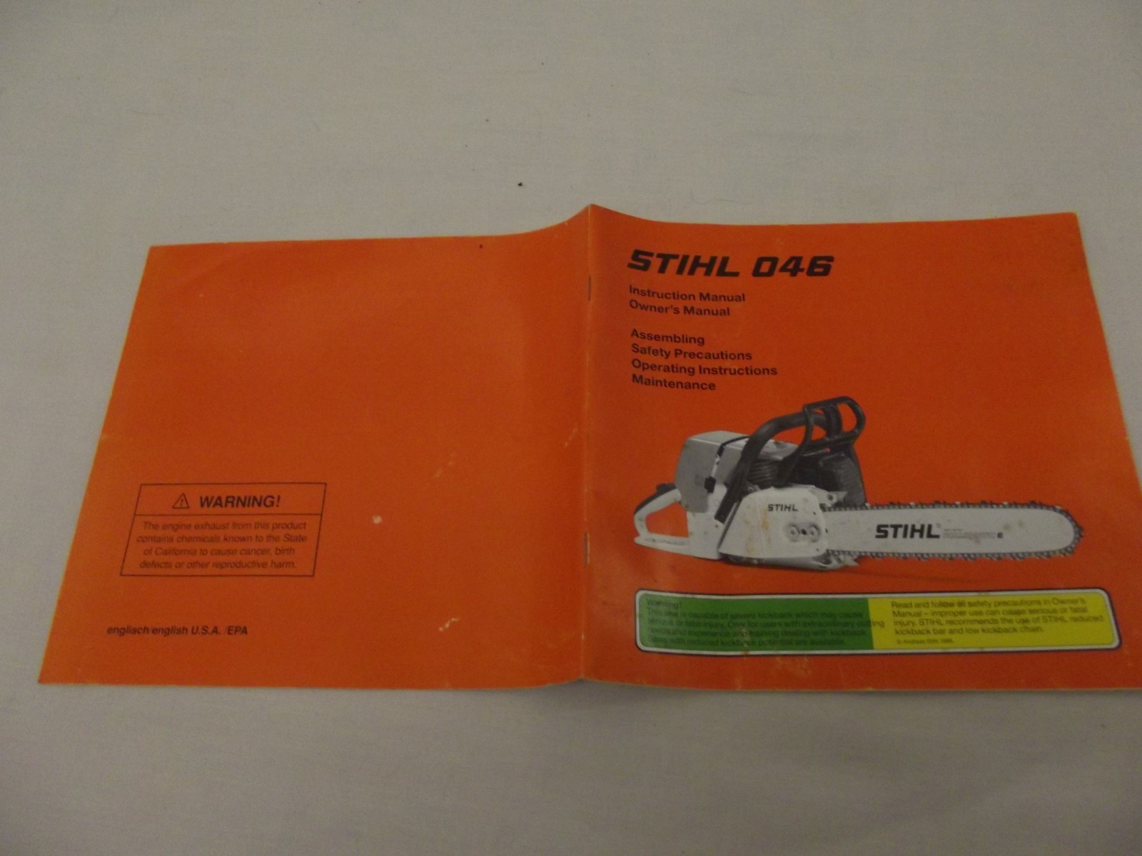 STIHL 046 Chain Saw Manual