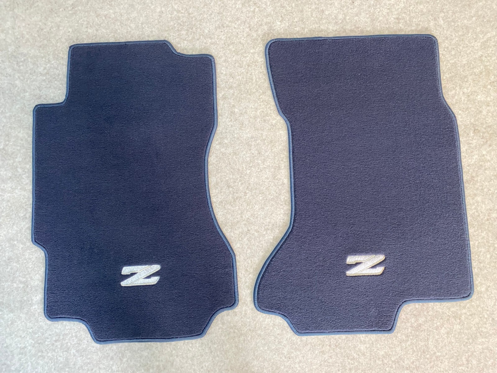ファーカーペット For Z32 300 ZX Fairlady Z Velour Carpet Floor Mats navy blue