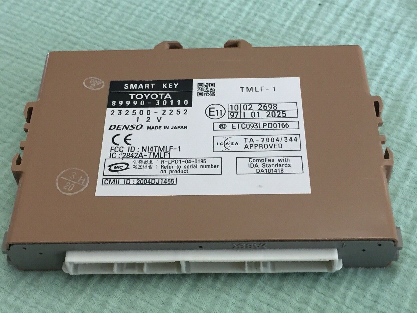 Switch 一式 LEXUS Part No: 89990-30110 COMPUTER ASSY, SMART KEY | eBay