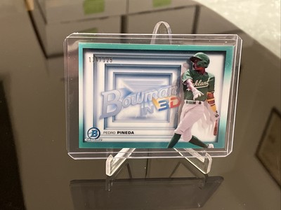 2022 Bowman Chrome #B3D-15 Pedro Pineda Bowman in 3D Aqua Refractor 124/125