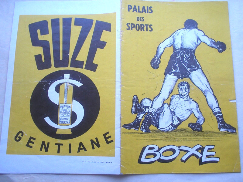 Programme Boxe Boxing Boxen ,  6/11/1953  Robert Cohen & Maurice Sandeyron