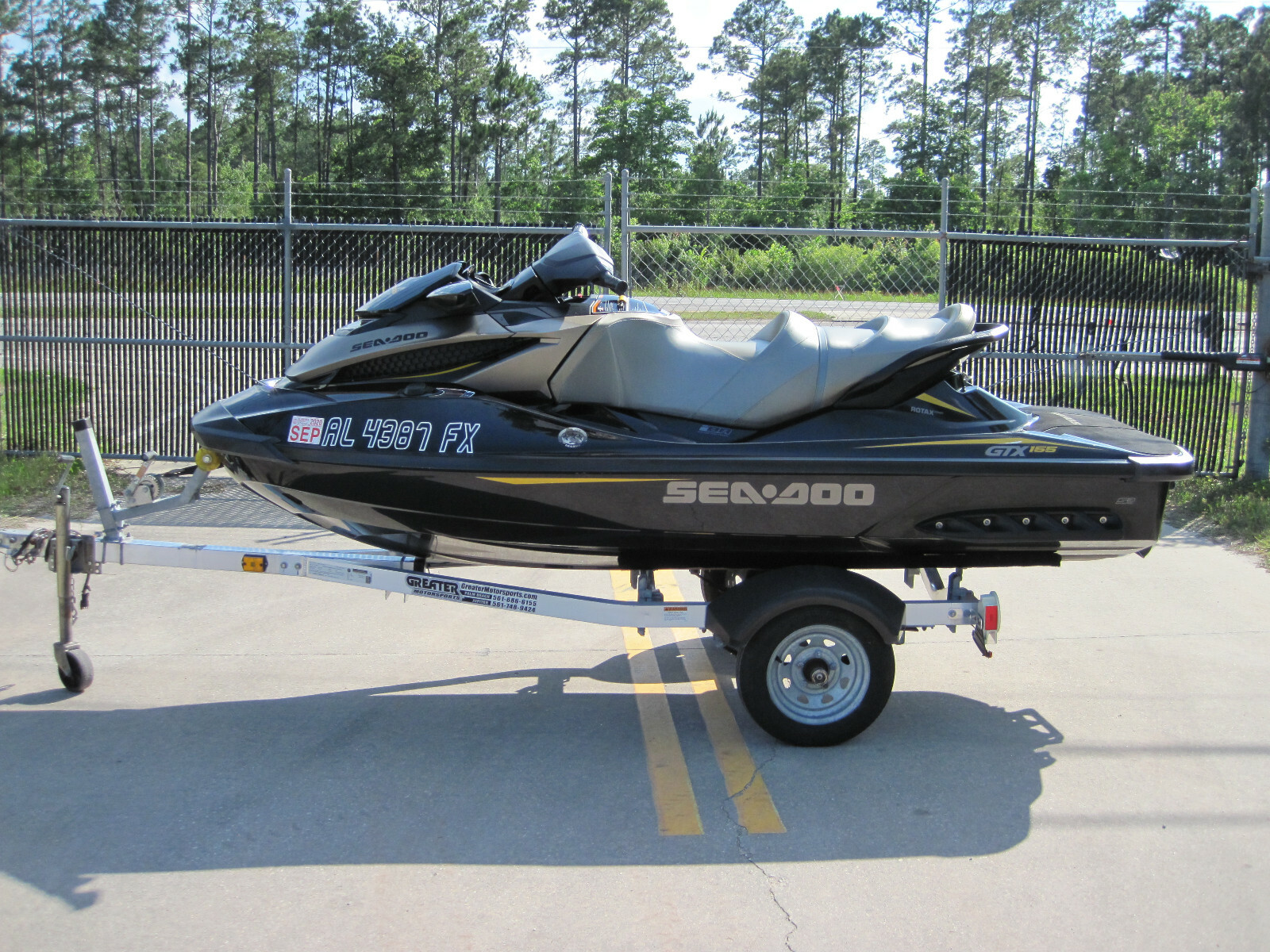 2017 Sea-Doo GTX-155 Jet Ski PWC & Alum Trailer Hours! FREE Delv to FL/GA/SC/NC