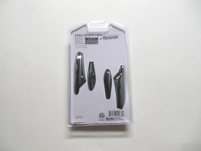 2 NEW HOMEMATE LED BOOK LIGHTS SUPER BRIGHT LED FLEXIBLE-ADJUSTABLE ARM BLACK