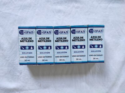 5 bottles Methylene Blue 30 ml 2% pharmaceutical grade 