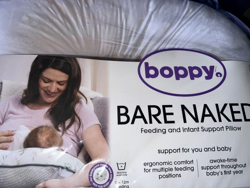 Boppy Bare Naked Nursing Breast Feeding Infant Support Pillow ~ NEW In Bag ~