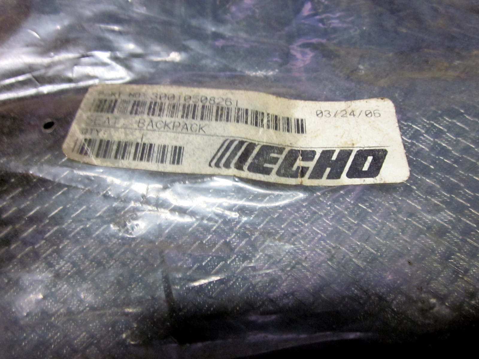 Echo 30010508261 SEAT, BACKPACK  New Old Stock Shipping Included