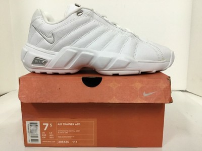 Nike Air Trainer ATD Mens sneaker style# 305425 111 size 7.5 white ''vintage''