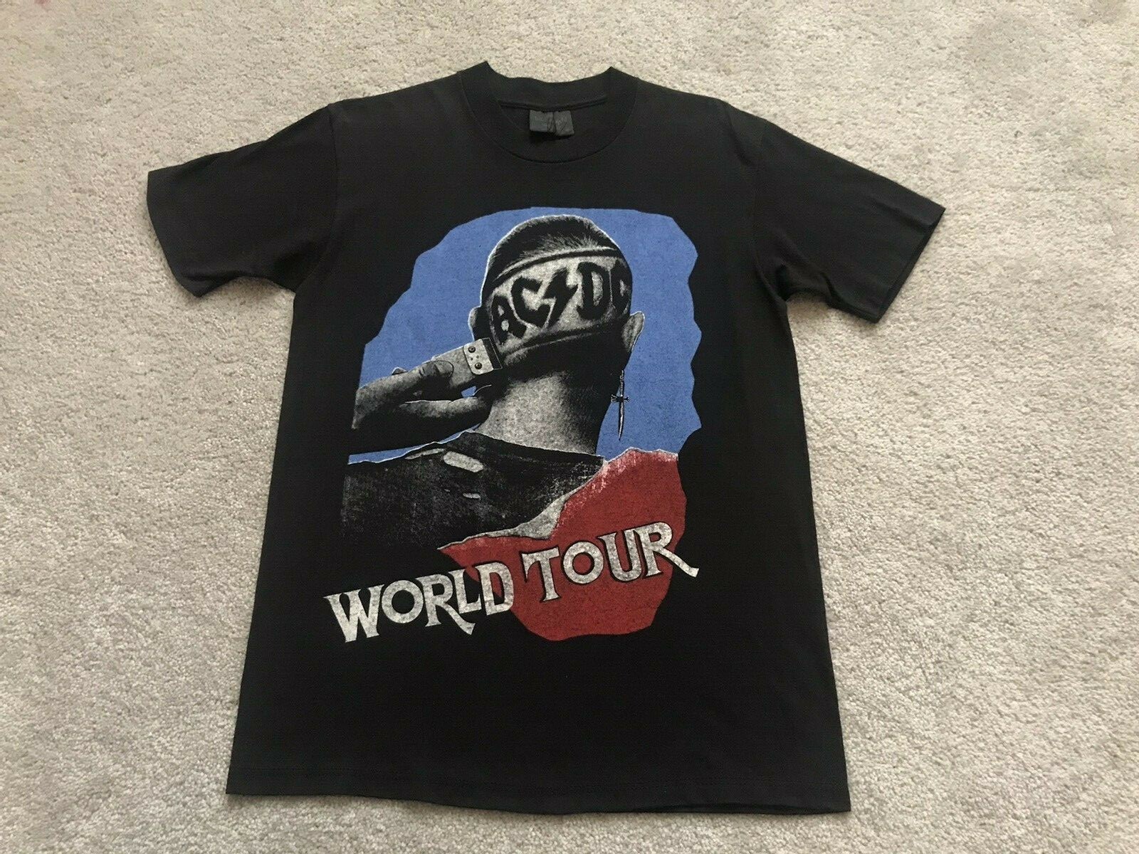 トップス AC/DC 1990 THE RAZORS EDGE TOUR T-SHIRT VTG 1990 ACDC AC/DC The Razors Edge Shirt World Tour Concert