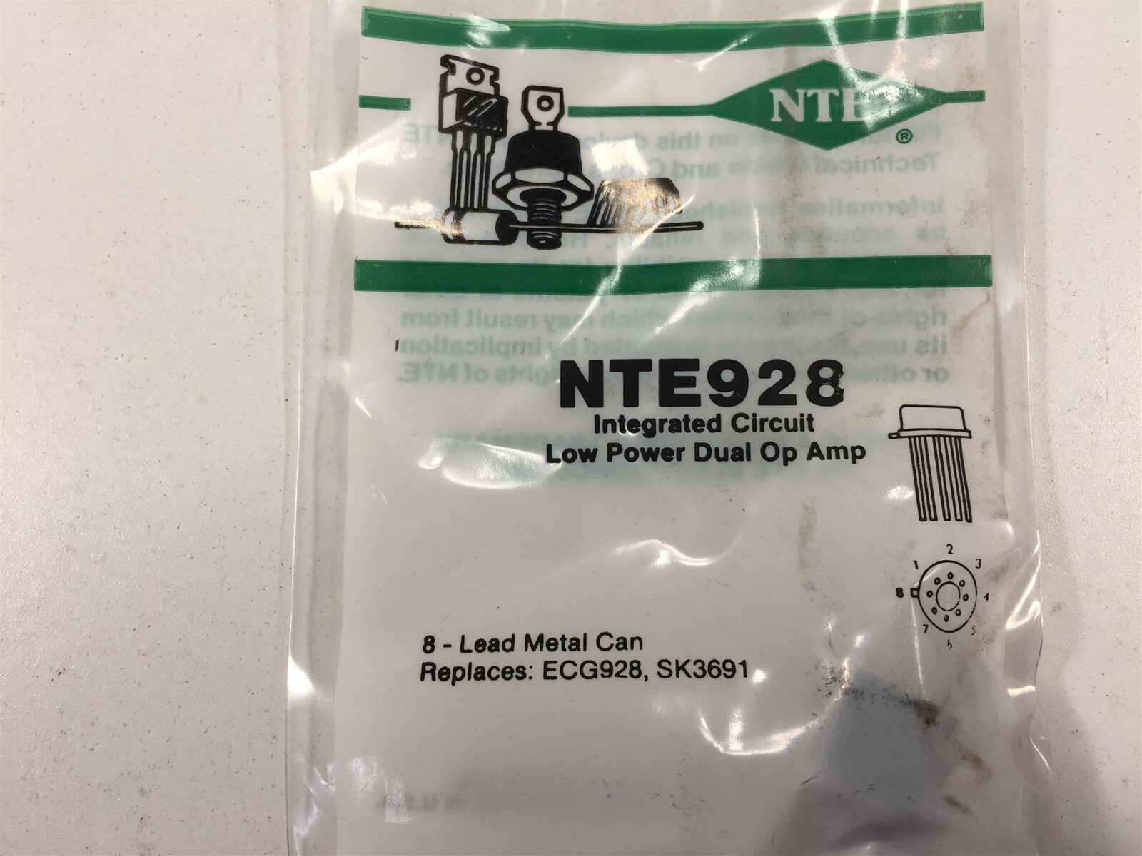 (3) NTE928 Integrated Circuit Low Power Dual Operational Ampli...