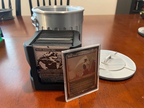 Trashcan / Dumpster Deck Box - MTG EDH Commander - Bloomburrow - Bello, Bard