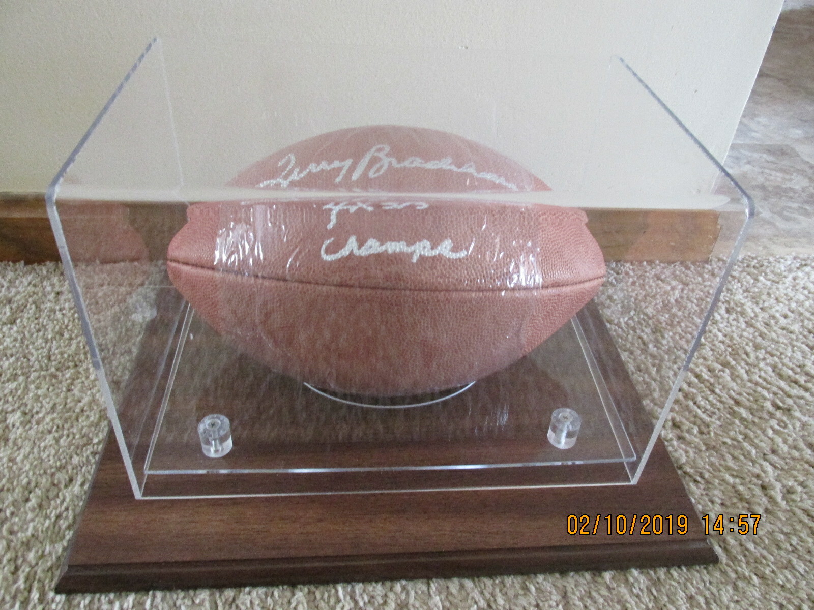 Terry Bradshaw AUTOGRAPHED FOOTBALL STEINER COA  4X SB CHAMPS Pittsburgh Steeler