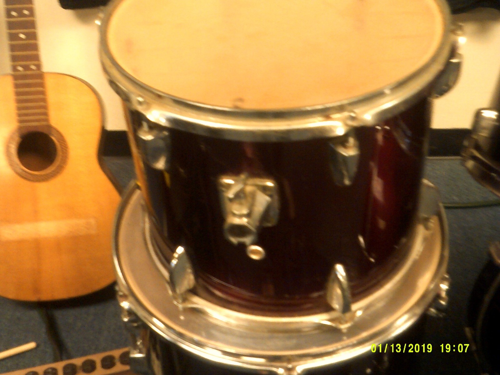 rhythm art  12 dia by 10 deep Tom drum  red