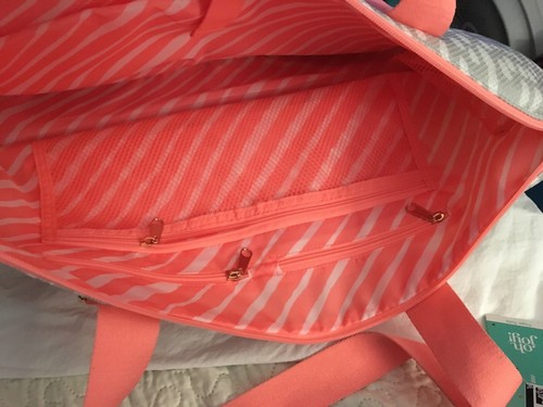 Oh Joy! Yoga Bag Coral Gray Zippered Equipment New