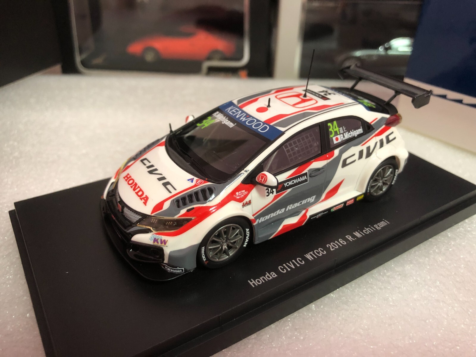 EBBRO 1/43 Honda CIVIC WTCC 2016 道上龍 Ebbro 1/43 Honda CIVIC WTCC 2016 R.Michigami #1 | eBay