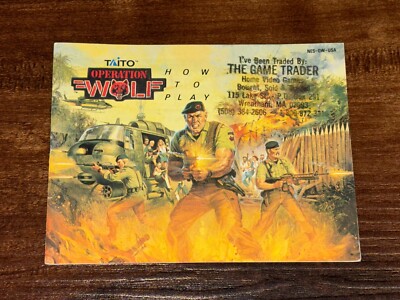 Operation Wolf Nintendo NES Instruction Manual Only