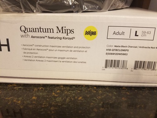 Smith Quantum MIPS Helmet-Matte Black Charcoal-Large Box Damage Snowboard Skiing