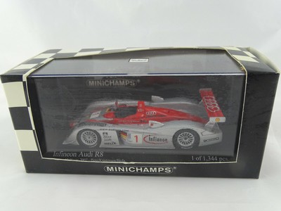 1:43 Minichamps 400021391 Infineon Audi R8 1 Sebring 12 hours 2002 in