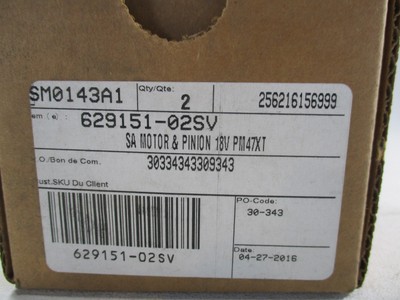 New Genuine OEM DeWalt 629151-02SV Motor and Pinion Replacement Part