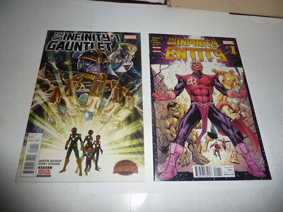 THE INFINITY GAUNTLET & ENTITY #1 Lot Marvel 2015 1st Prints Secret Wars NM-