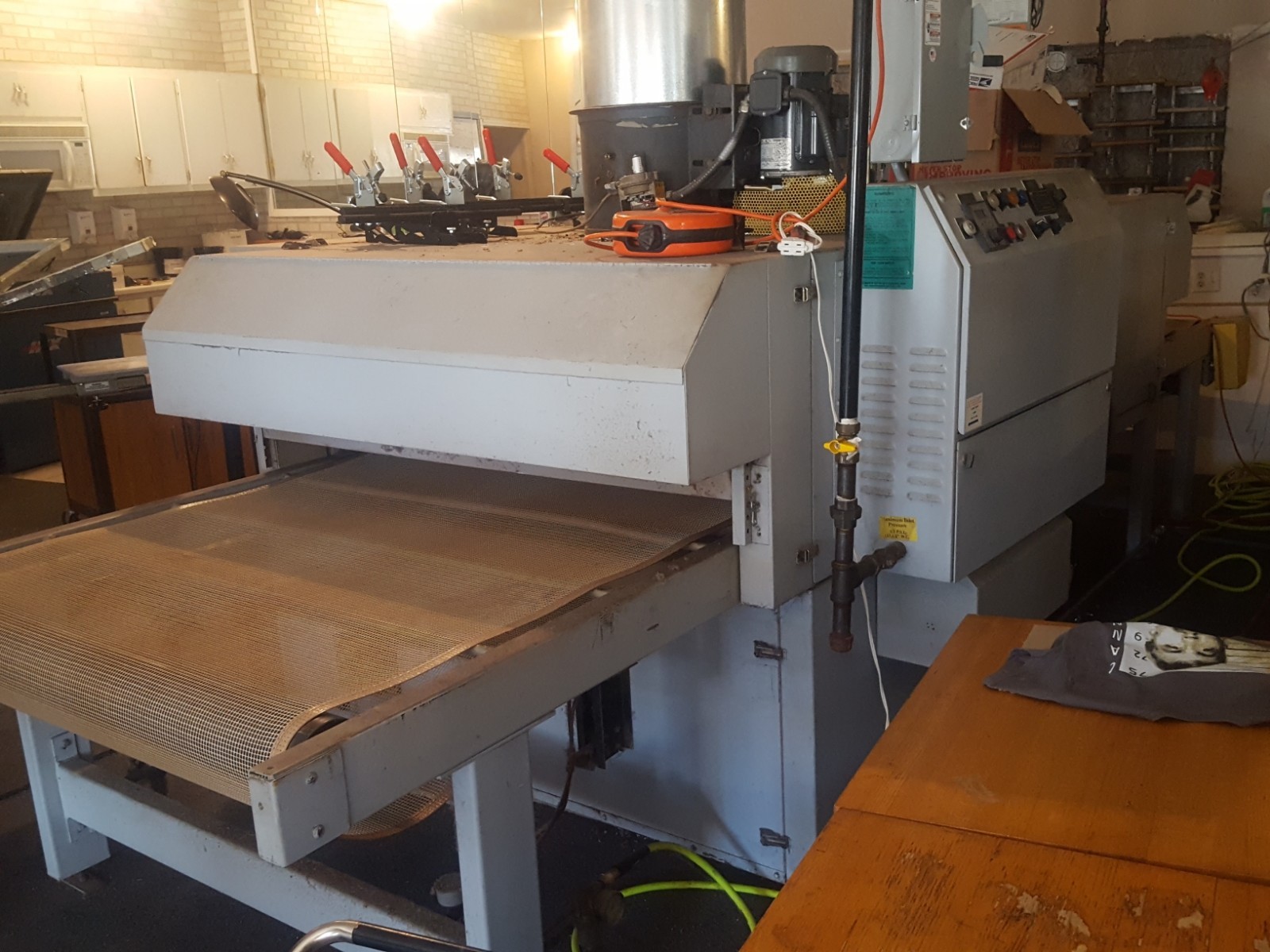 Automatic Screen Printing Press and gas dryer