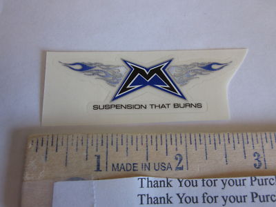 2.5'' MARZOCCHI BOMBER Blue Flames Mountain Bike Bicycle DECAL STICKER