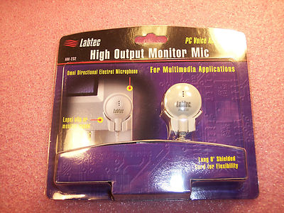 QTY (2) AM-232 LABTEC PC VOICE ACCESS HIGH OUTPUT MONITOR MIC 3.5mm PLUG NOS