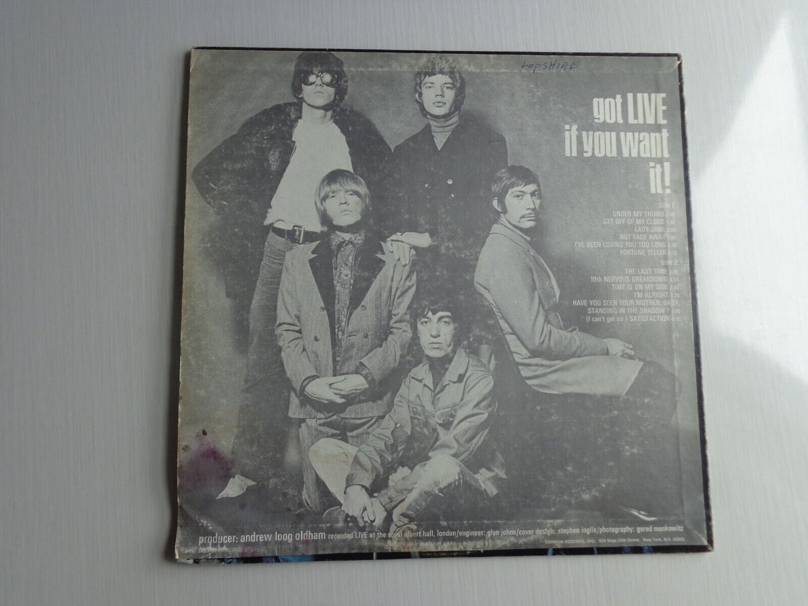 ::The Rolling Stones - Got Live If You Want It! 33 RPM London Records