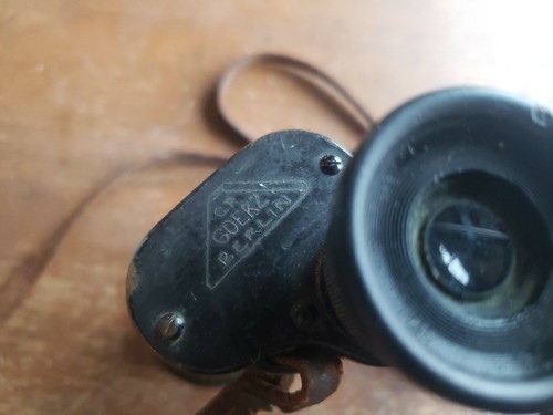 Antique 1918  WWI C.P. Goerz Berlin 8x Heli-Trieder D.R.P. German Binoculars