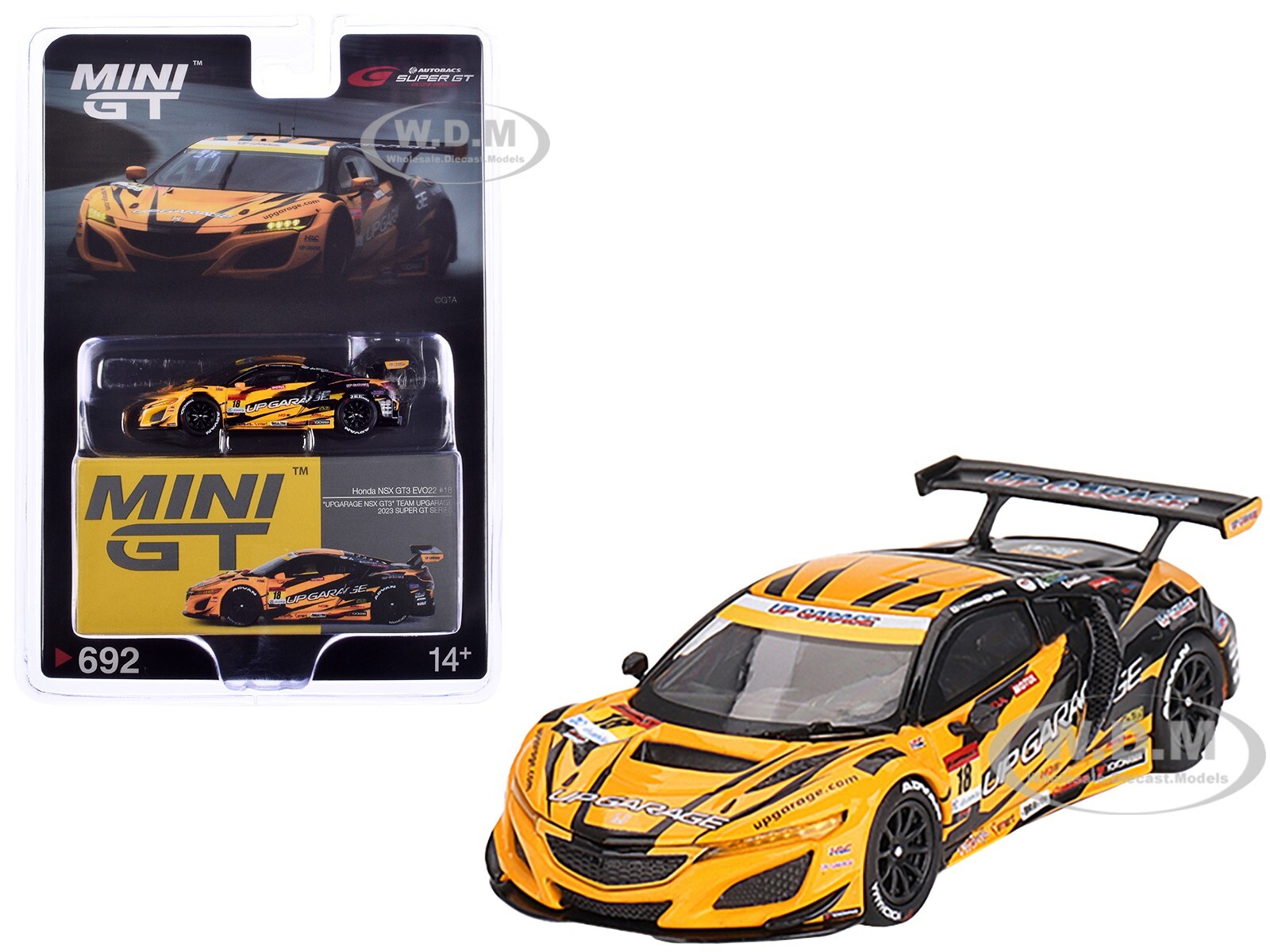 注目のブランド GT SUPER UPGARAGE TEAM #18 EVO22 GT3 NSX HONDA SERIES 1 2023 ミニカー