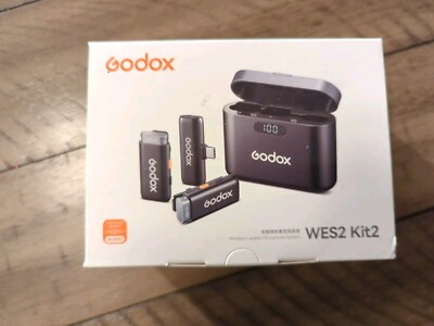 GODOX WES2 Kit2 Wireless Lavalier Microphone System for Type-C Android Samsung 