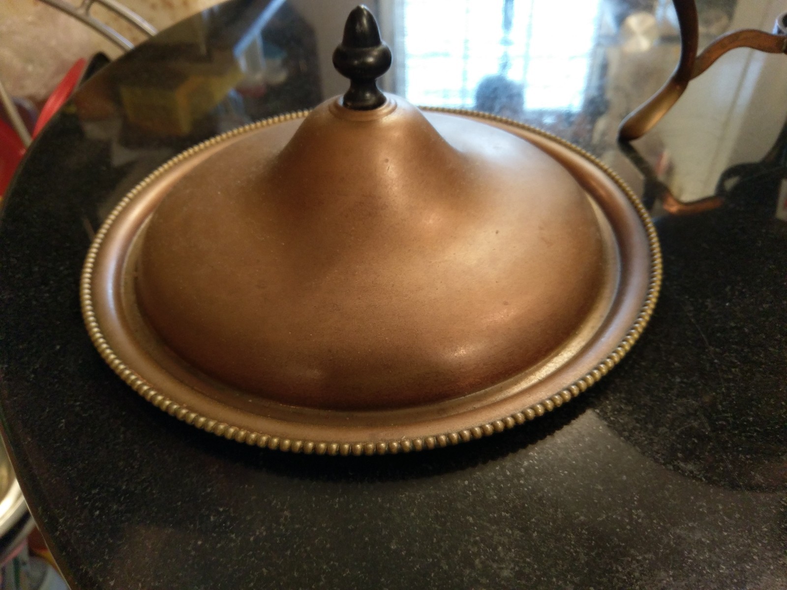 Gorgeous Antique Copper & Brass Double Boiler Chaffing Pan