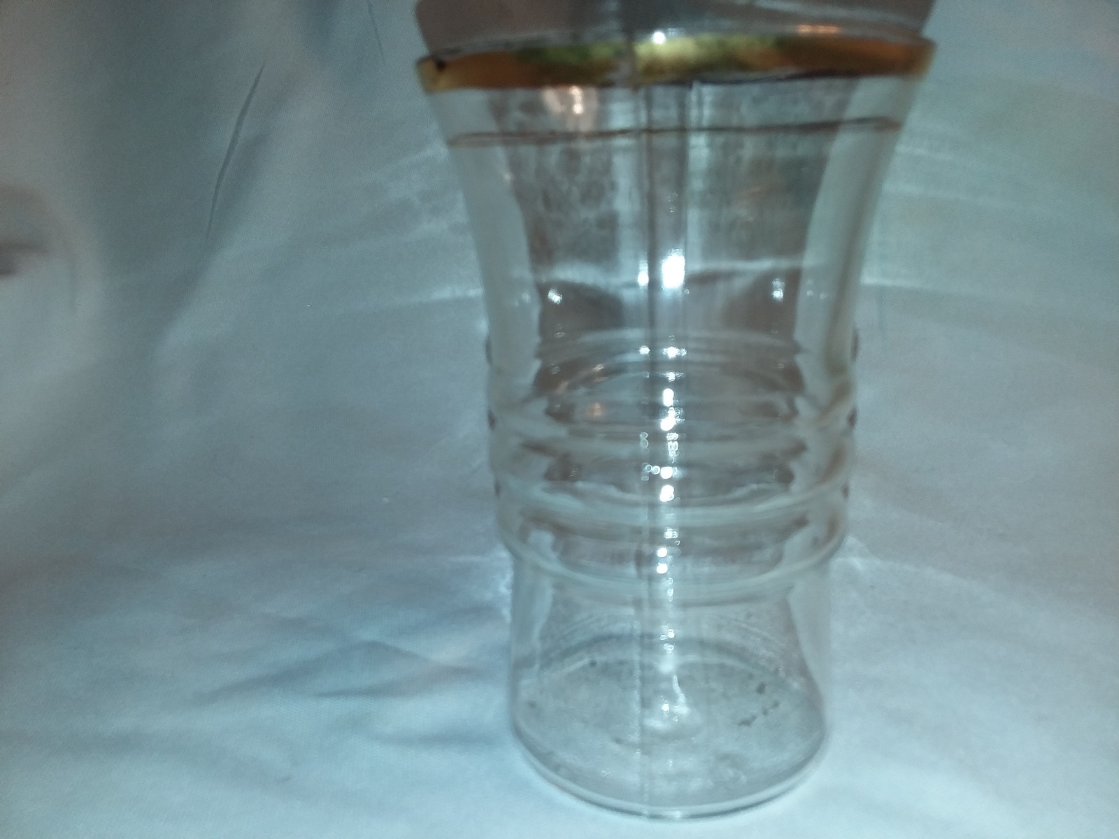 Vintage gold accent water  glass  #  3420