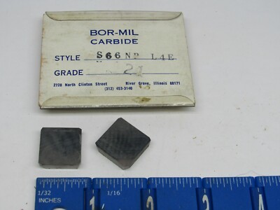 BOR-MIL S66NP-L4E  (SHC-66G4) CARBIDE MILLING INSERTS (5 PCS) NEW GRADE 21
