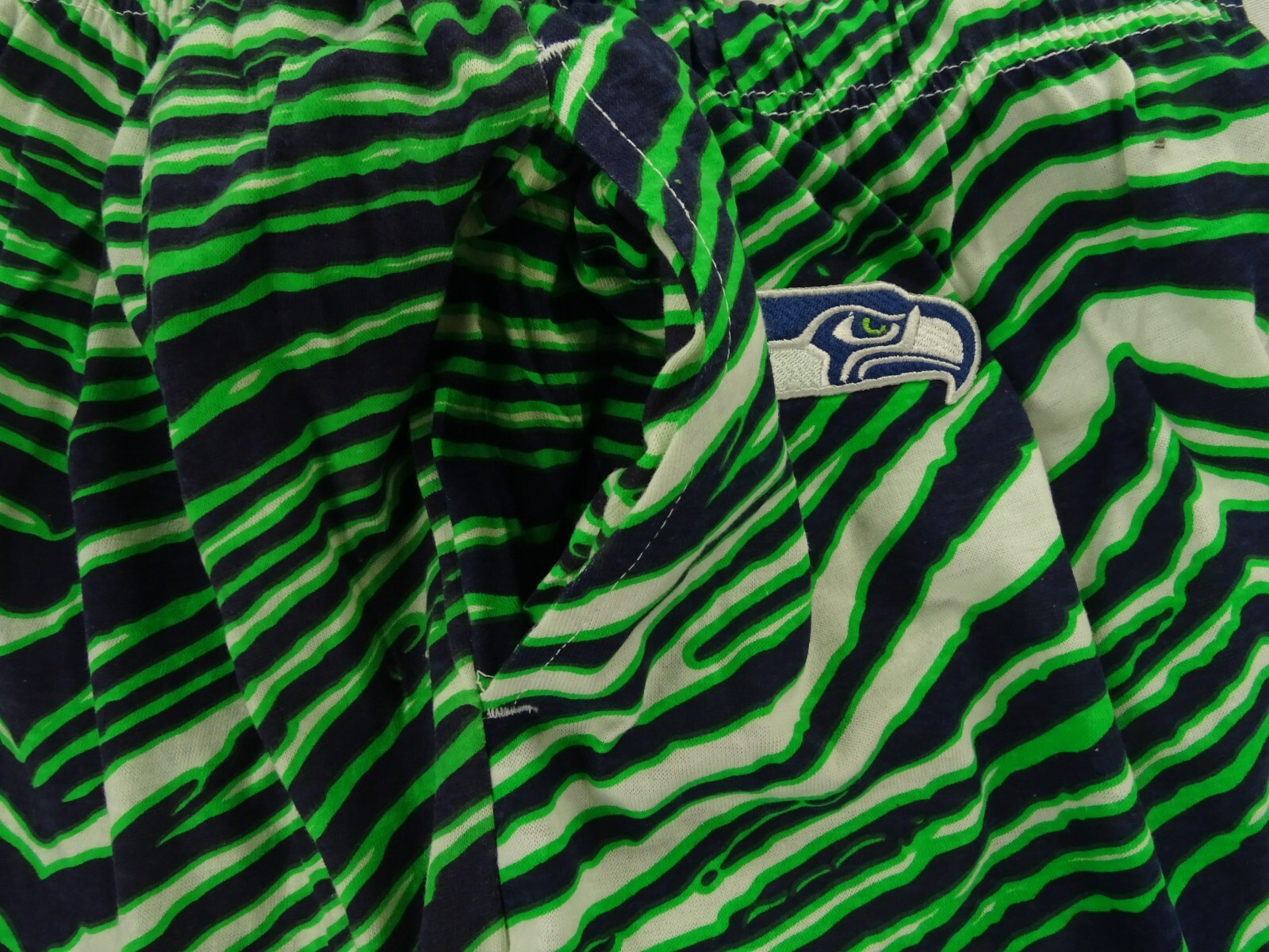 Seattle Seahawks NFL Zubaz Men's Classic Zebra Print Team Logo Pants