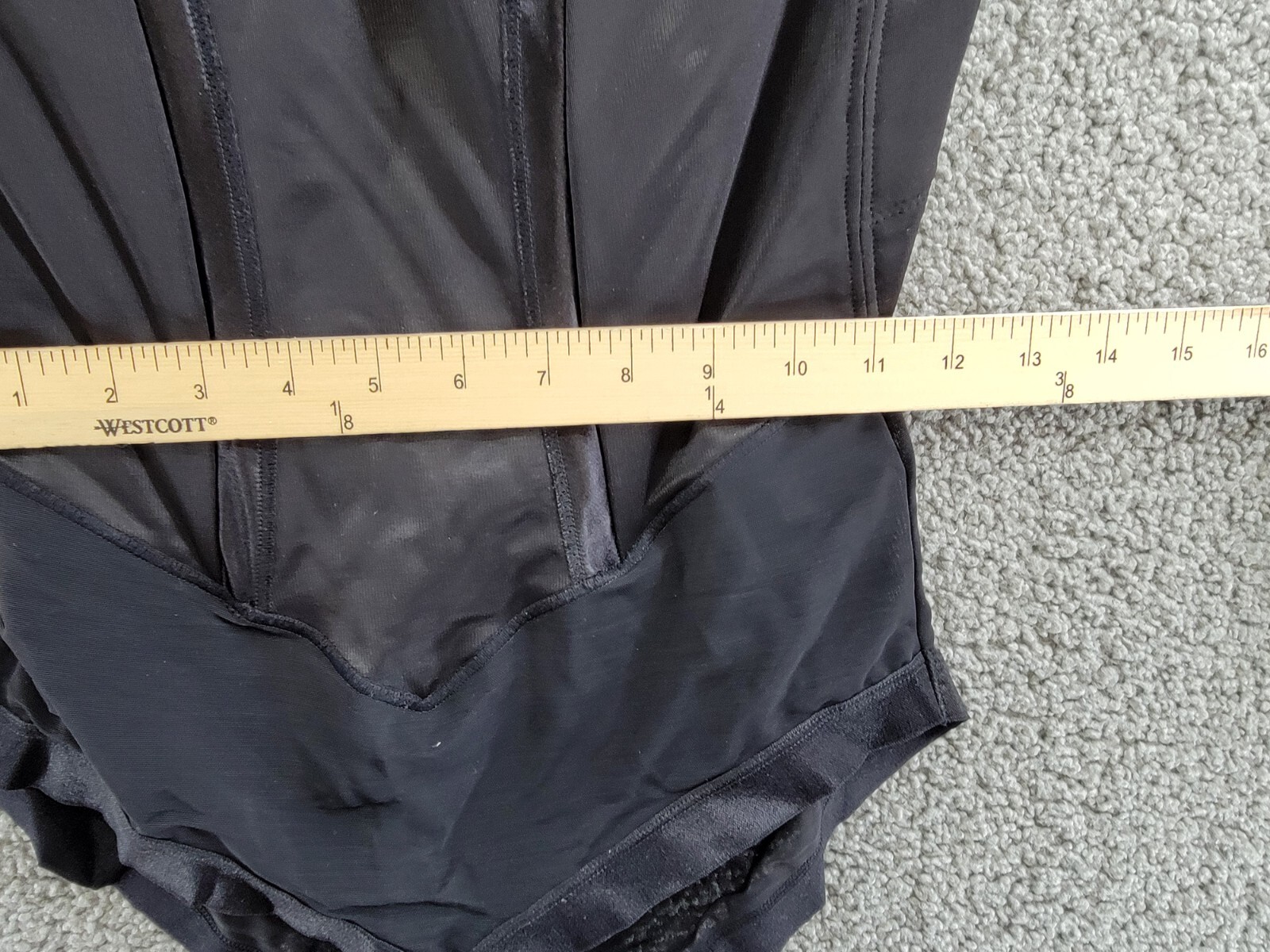 Maidenform Easy up Strapless Firm Control Bodybriefer Women's 38B Black Hook&Eye - Picture 6 of 14