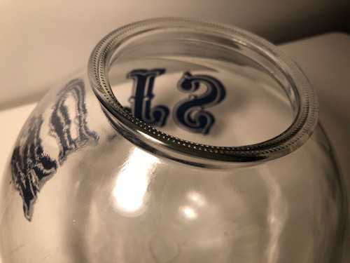 Vintage Nuts Candy Dispenser Glass Globe Only Replacement Machine Art Deco