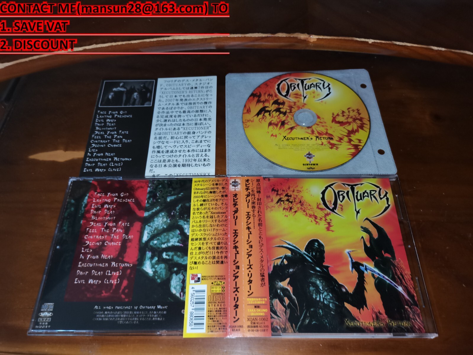 Obituary / Xecutioner's Return JAPAN+2 XQAN-1062 T-A | eBay