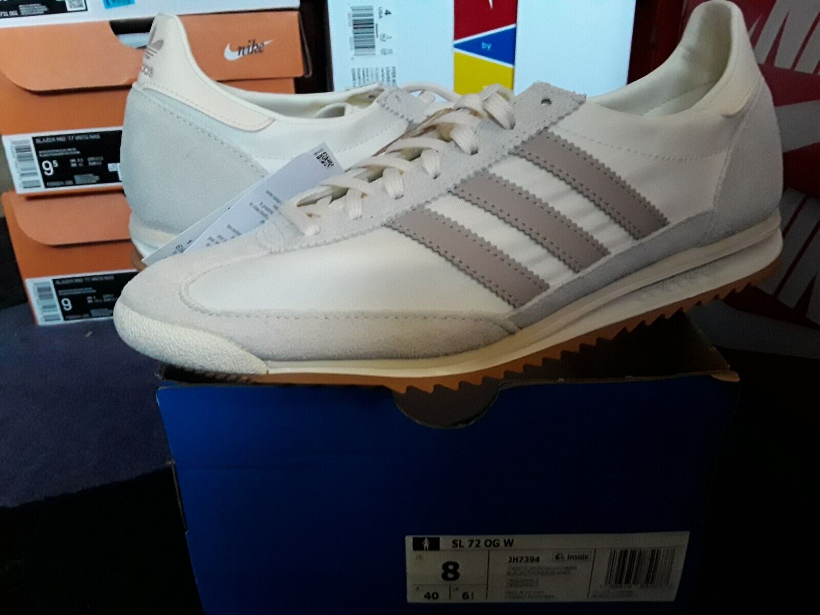 Womens Adidas Originals SL 72 OG Suede Off White Wonder Womens Adidas Originals SL 72 OG Suede Off White Wonder