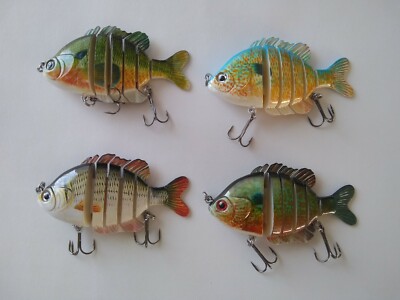 Multi Jointed Fishing Lures 4-pack lot brand new lifelike swimbait crankbait 