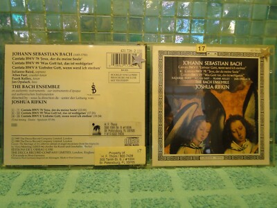 Bach Cantatas BWV 8 78 & 99 The Bach Ensemble Joshua Rifkin CD XTRACDs SHIP FREE