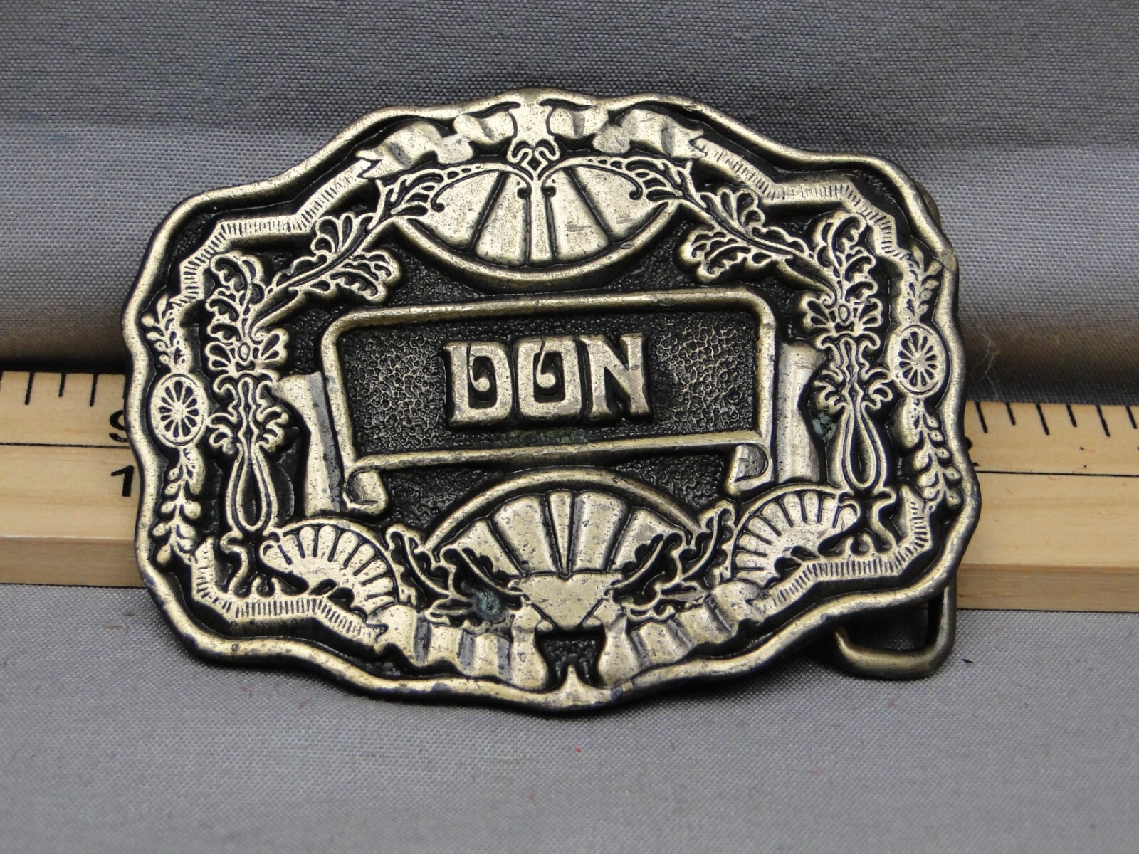 Vintage Oden Inc Brass Belt Buckle Name Don | eBay