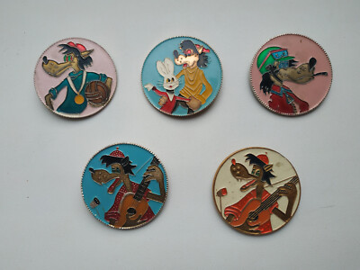 very rare badges ny pogodi lot 5 pcs.  ussr badge