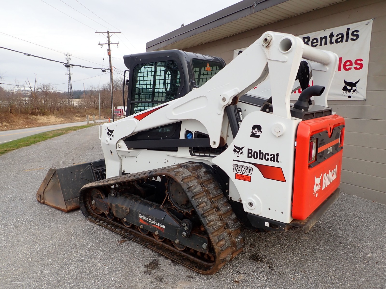 2018 BOBCAT T870, EROPS, AC/HEAT, 2 SPD, 145 HRS! AUX HYDRAULICS, 100 HP DIESEL