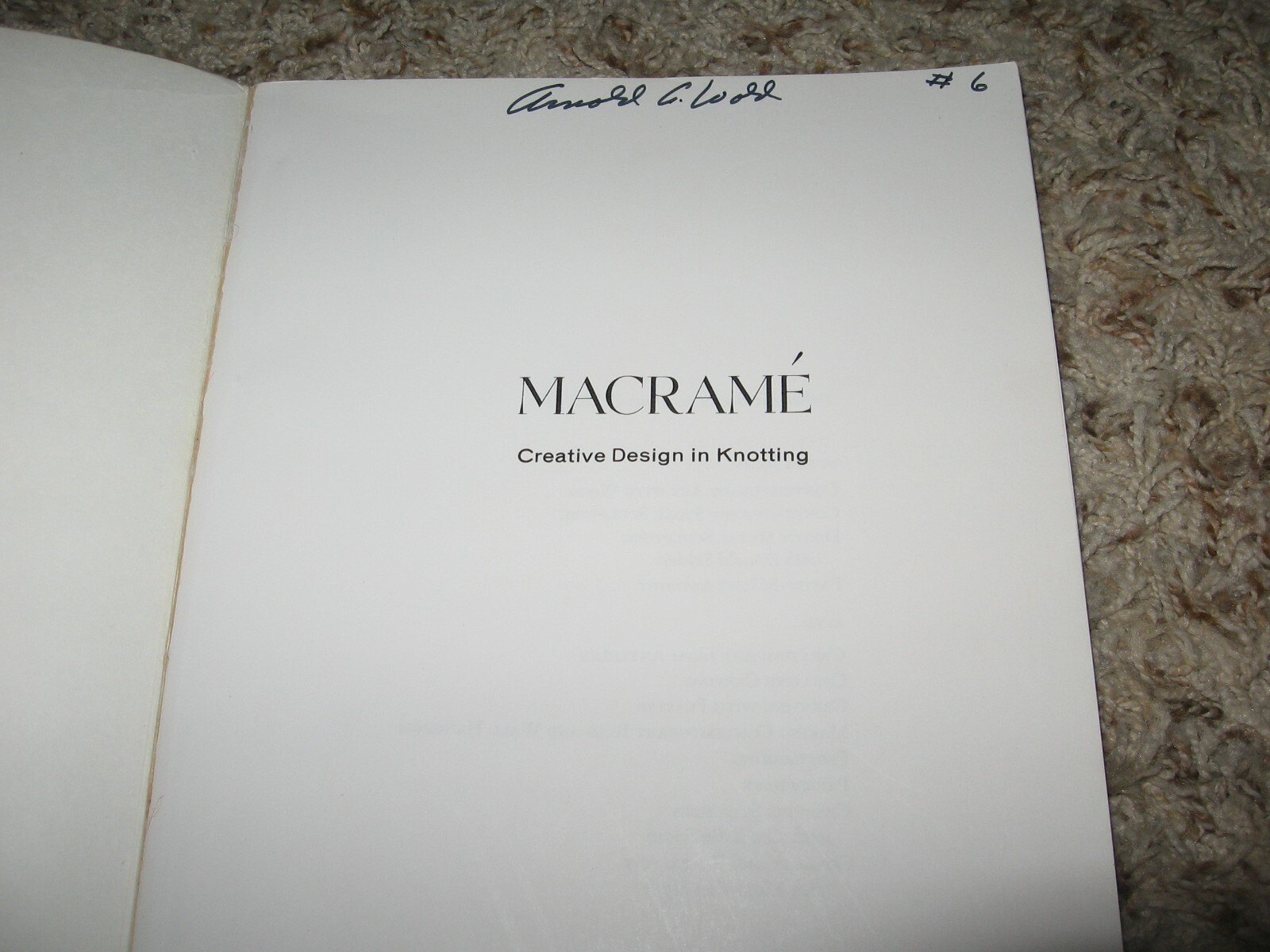 MACRAME CREATIVE DESIGN IN KNOTTING~DONA Z MEILACH~1971~VINTAGE~GD/VGC