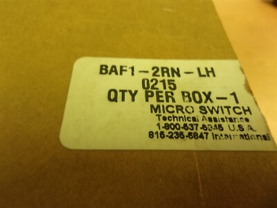 NEW Honeywell BAF1-2RN-CH 10A 125V Micro Switch  *FREE SHIPPING*